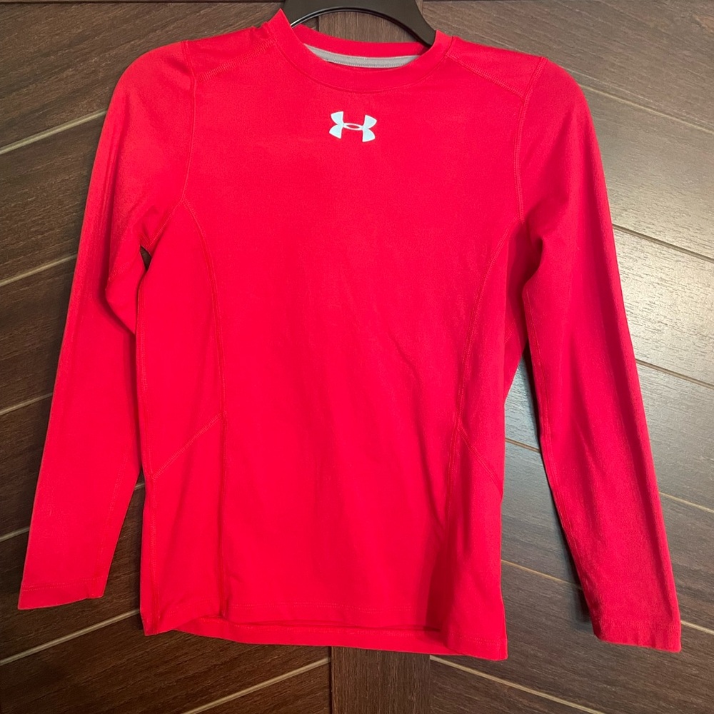 Under Armour Cold Gear youth medium red compression sleeves